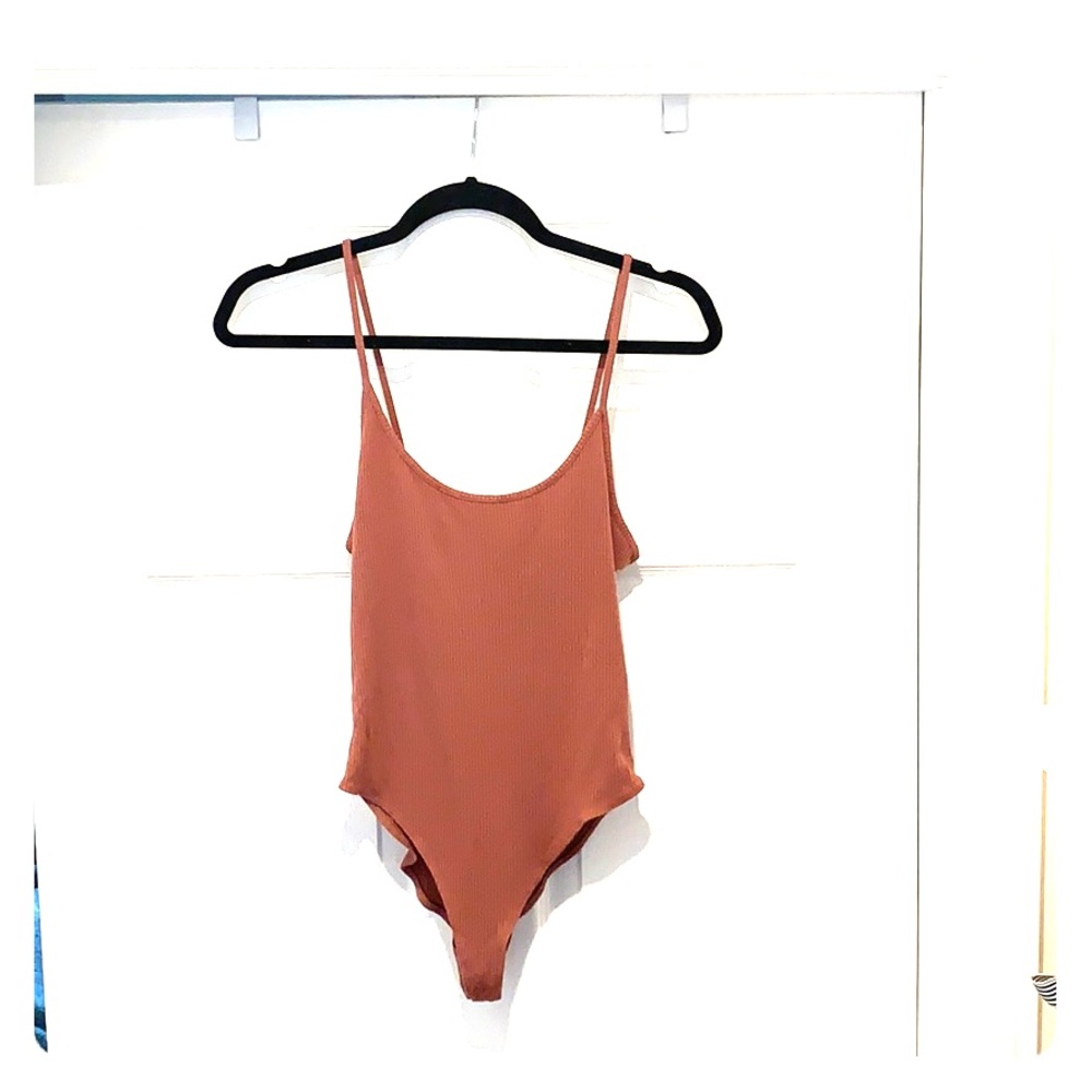 Rust colored cheeky bodysuit